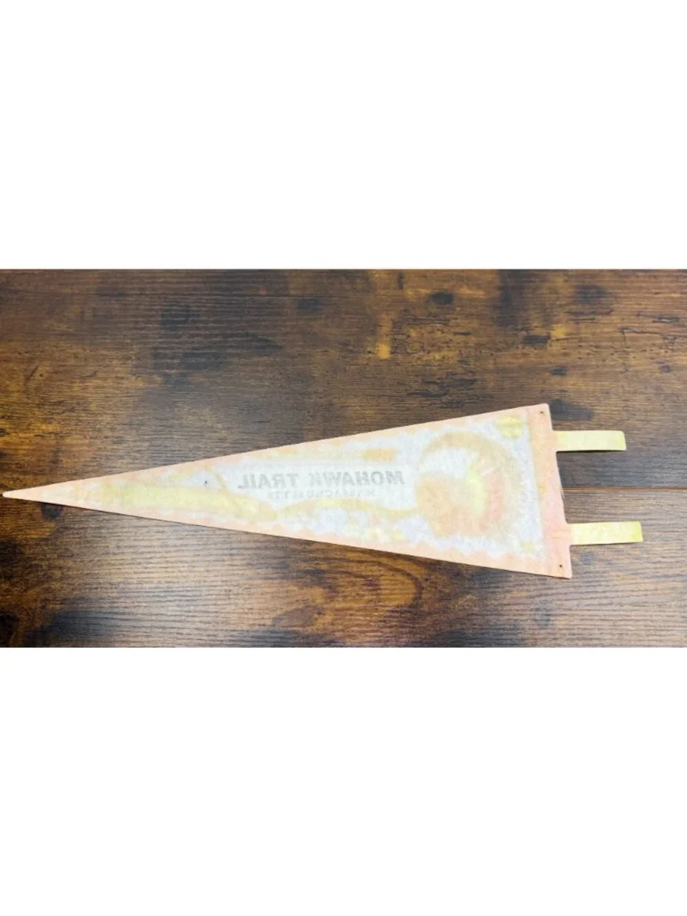 Vintage Mohawk Trail Massachusetts Souvenir Pennant 14.5 inches